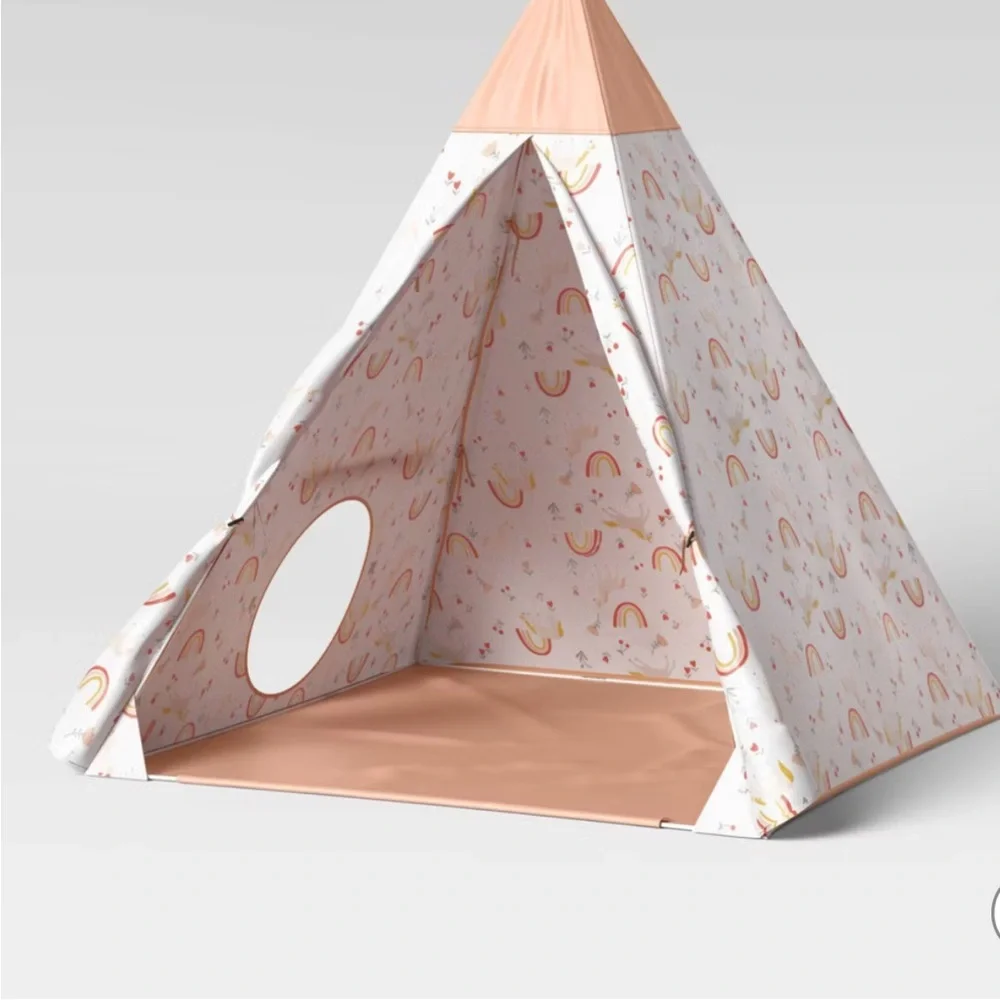 Kids Pillowfort Play Tent with Rainbow and Unicorn Design - Picture 4 of 14